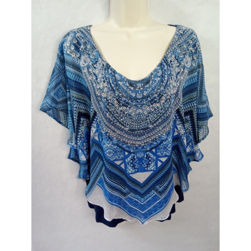 Westport 1962 women size large blue Sequins